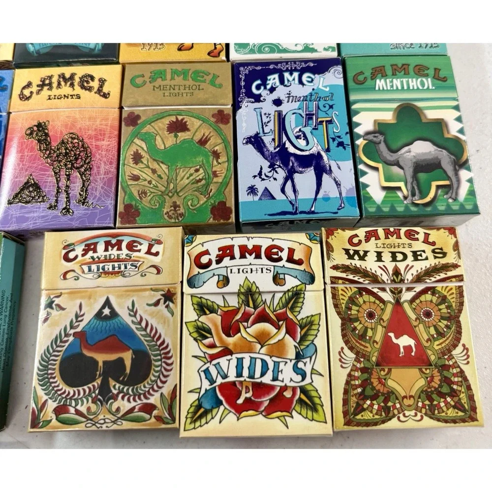 Vintage Camel Cigarette Packs Empty Lot Of 25 Artist Series Art Box EXCELLENT!